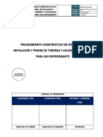 Proc. Const. de Soldadura Inst. y PRB de Tuberias y Acc. de Cobre para Gas Refrigerante - Rev1