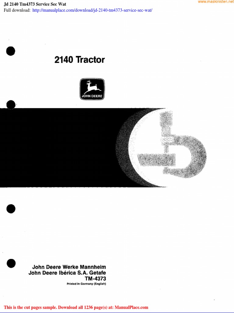 John Deere 2020 Gas & Diesel Tractor Operators Manual - Factory Style Reprint