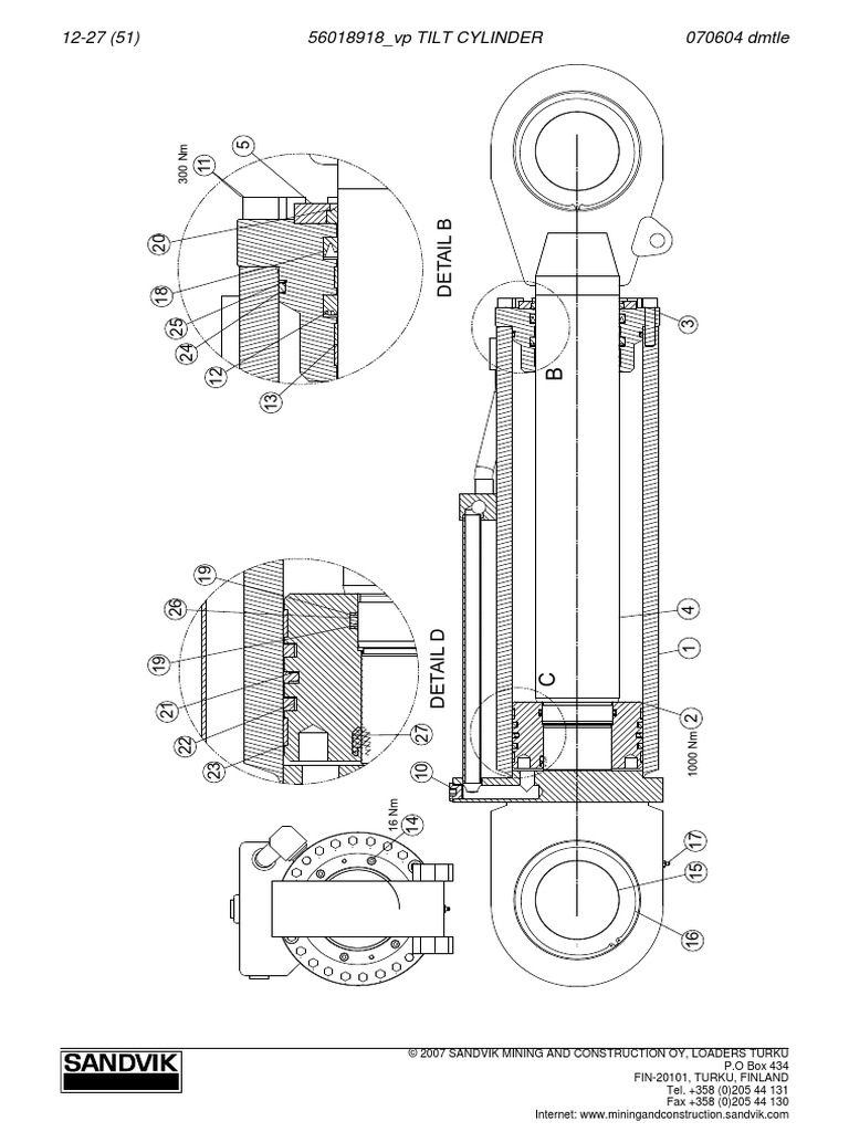 12-27 (51) 56018918 - VP TILT CYLINDER 070604 Dmtle | PDF | Piston ...