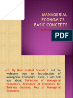Managerial Economics - Basic Concepts
