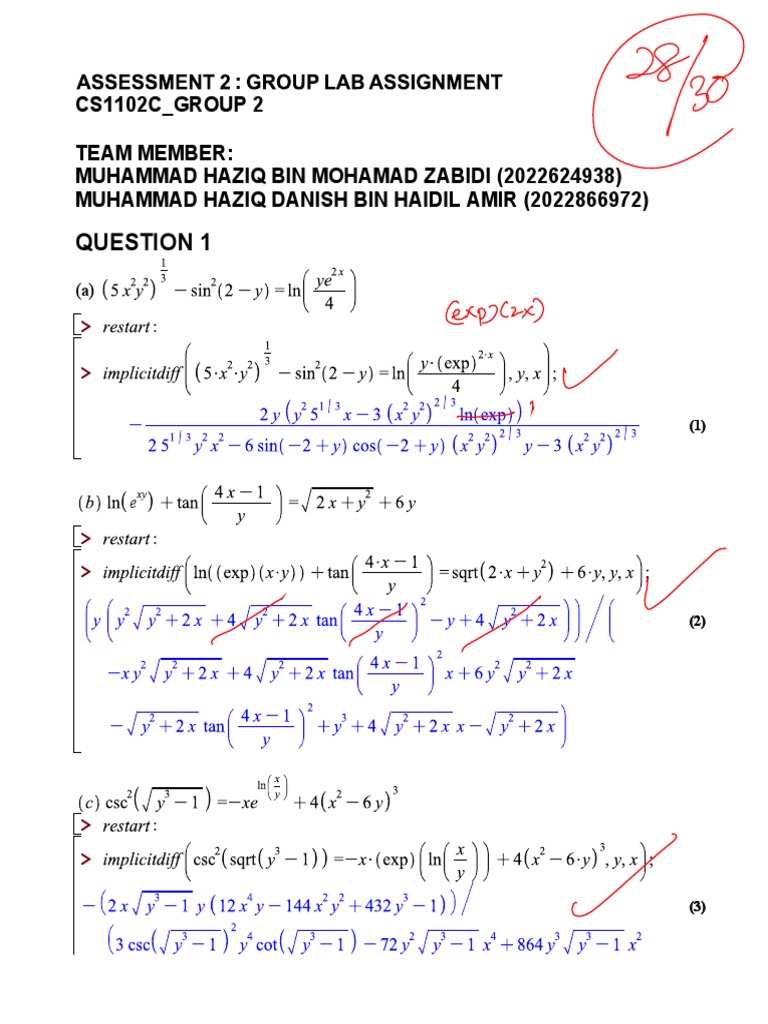 Group 2 marking pdf mathematical objects manifold