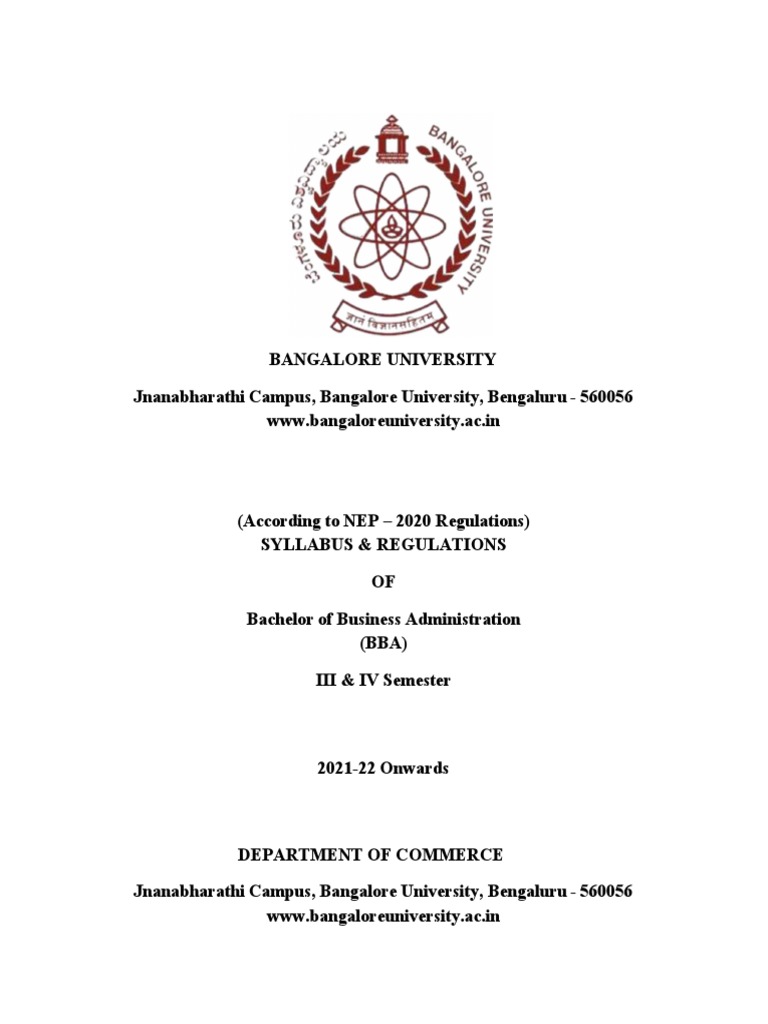 BBA 3rd & 4th Sem Syllabus NEP 2020 | PDF | Leadership | Social Media ...