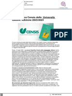 Censis, La Classifica Delle Università 2023/2024 - Censis - It, 10 Luglio 2023