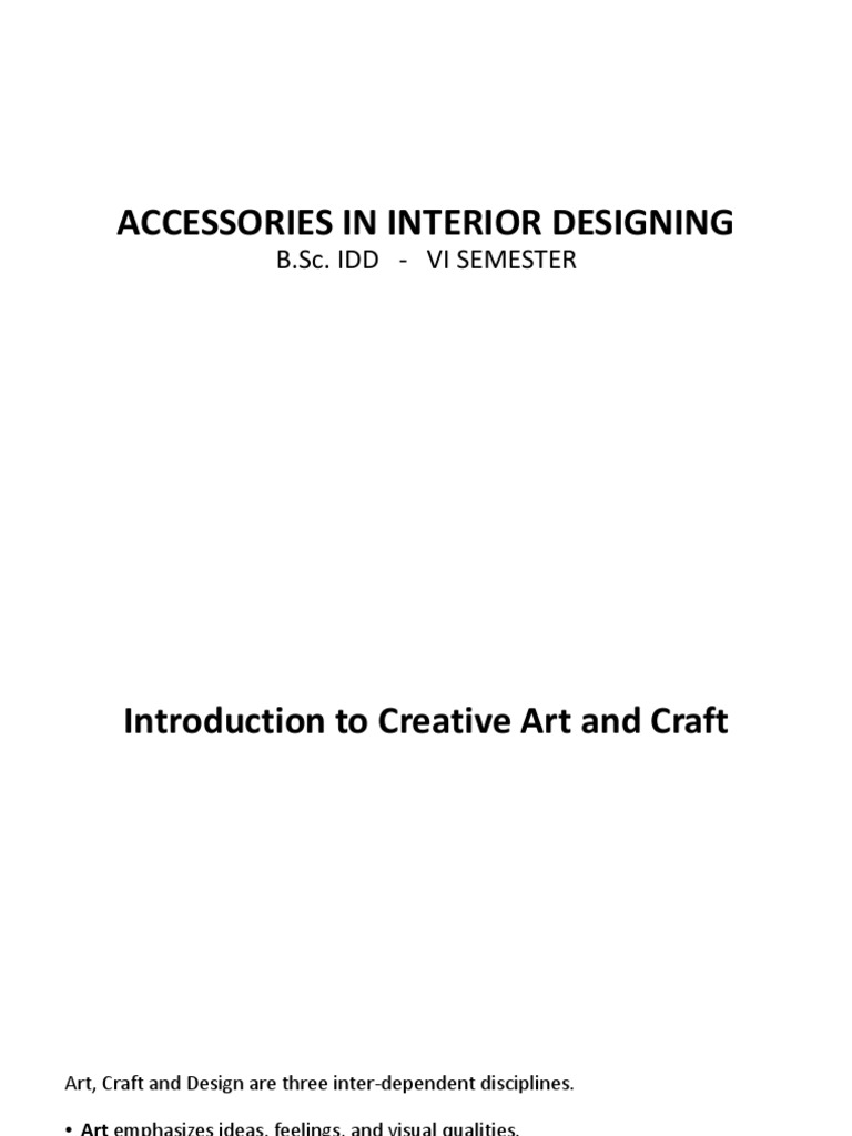 Accessories in Interior Design Essentials | PDF
