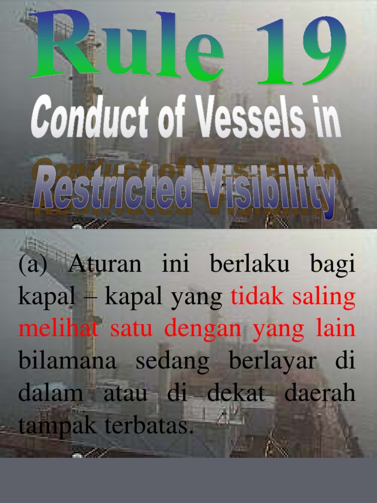 Rule 19 Conduct of Vessels in Restricted Visibility PDF