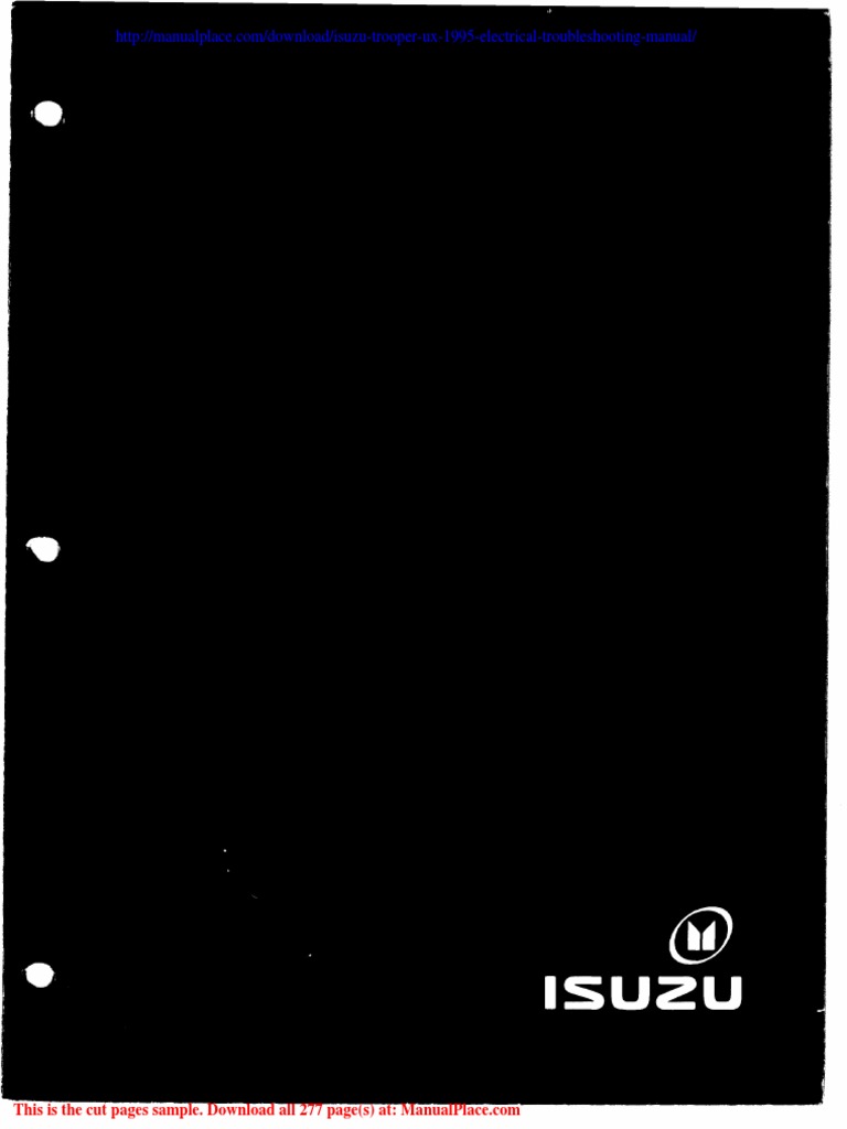 1995 ISUZU TROOPER REPAIR MANUAL PDF intelligence overview