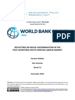 A DPRU Policy Brief : PB 14/39 Commissioned For The World Bank Jobs