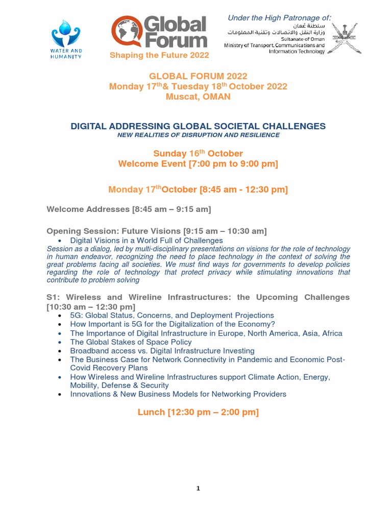 Global Forum 2022 Pdf