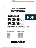 Komatsu Pc800 850 8 Field Assembly Instruction