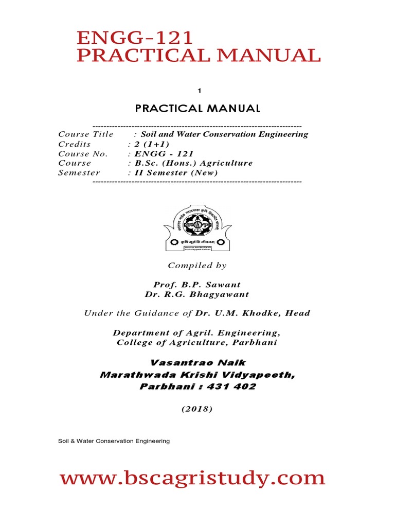 Soil & Water Conservation Manual ENGG-121 | PDF | Erosion | Surface Runoff