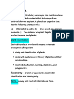 Plant Systemetic Anatomy and Development