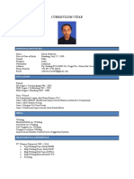 Curriculum Vitae: Personal Identities