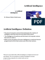 Lec (1) Introduction To Artificial Intelligence