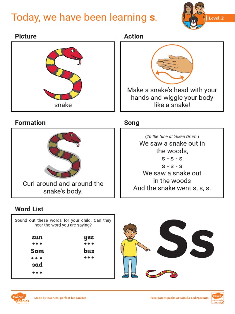 Level 2 Week 1 Lesson 1 Parent Information Sheet | PDF
