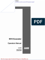 Case Crawler Excavator 9010 Operators Manual