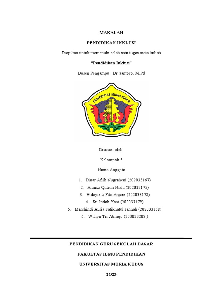 Ruang Lingkup Pendidikan Inklusi di Kudus | PDF | Kesehatan Holistik