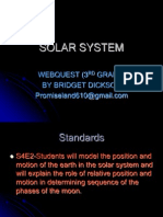 Solar System: Webquest (3 Grade) by Bridget Dickson