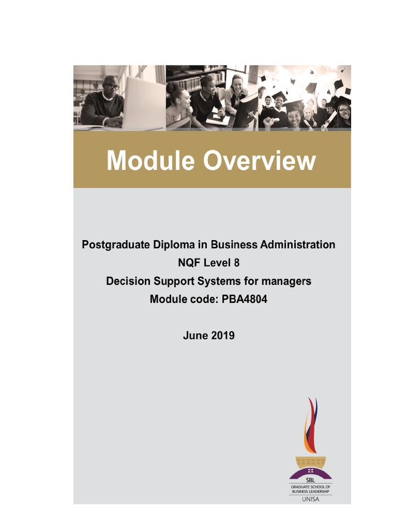 PBA4804 Module Overview+2019 Sem+2 | PDF | Statistics | Educational ...