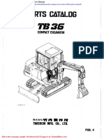 Takeuchi Compact Excavator Tb36 Parts Manual