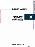 Takeuchi Compact Excavator Tb45 e Workshop Manual