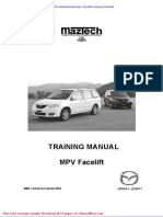 Mazda MPV Facelift Training Manual
