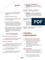 Energy & Metabolism - Carbohydrates