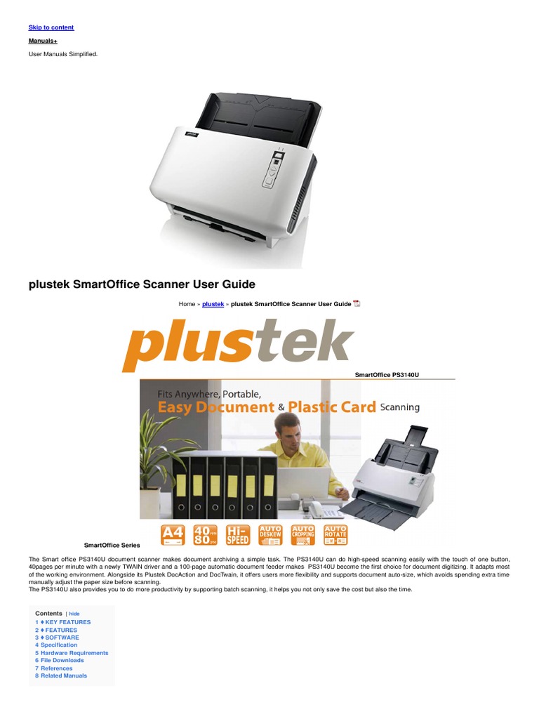 Smartoffice Scanner Manual | PDF | Technology & Engineering