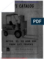 White Fork Lift My20!25!30 40c Fork Lift Trucks Parts Catalog