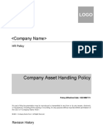 Company Asset Handling Policy