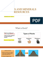 ROCKS AND MINERALS RESOURCES (GROUP 3 - Pasteur)