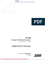 Case Crawler Excavator Cx55b Operators Manual