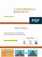 Rocks and Minerals Resources (Group 3 - Pasteur)