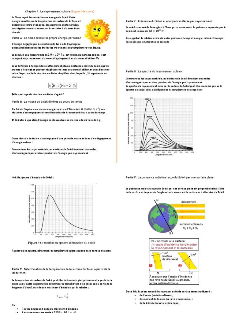 Le rayonnement solaire et ses effets | PDF | Soleil | Étoiles