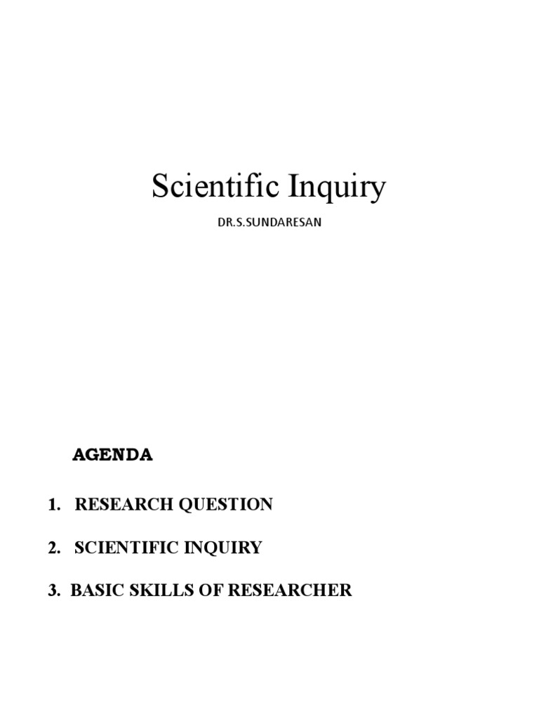 1 Scientific Inquiry Pdf Scientific Method Hypothesis