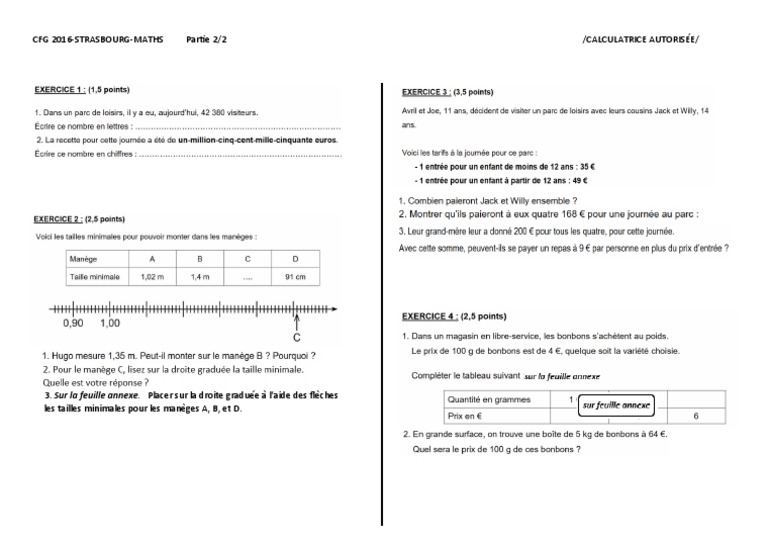 Sujet Cfg Maths , CERTIFICAT DE FORMATION GENERALE – FOXJX