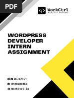 WordPress Developer Intern Assignment