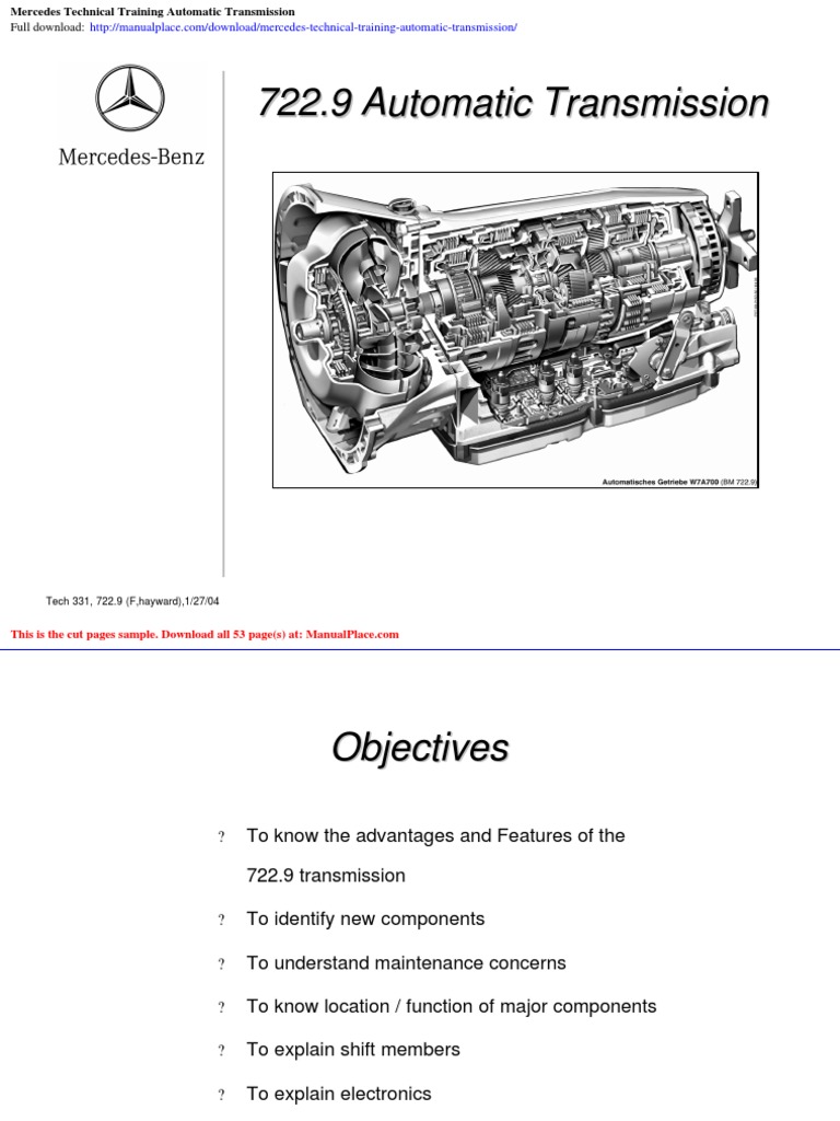 Mercedes Technical Training Automatic Transmission Download Free Pdf