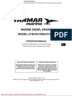 Yanmar 3ym30 3ym20 2ym15 Engine Operation Manual