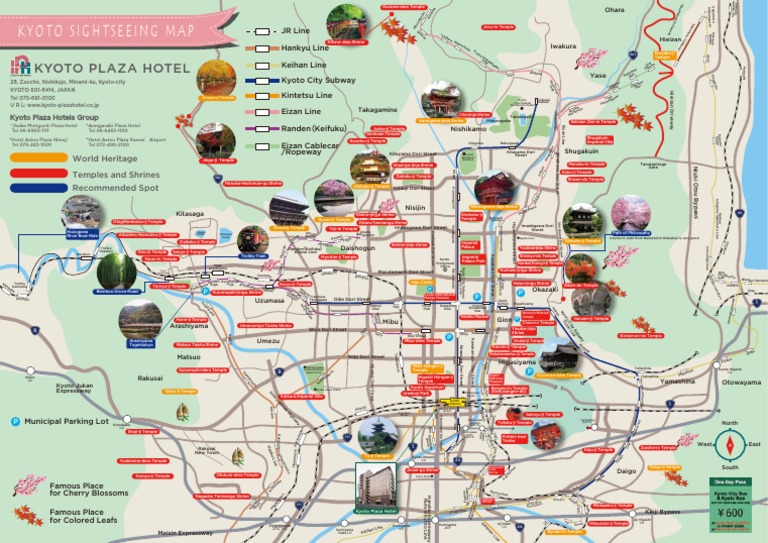 掛け軸　京都名所図 Kyoto Travel Map | PDF