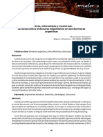 CASTRO, S. Géneros, Estereotipos y Monstruas. La Lucha Contra El Discurso Hegemónico en Dos Escritoras Argentinas