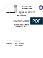 Noli Me Tangere Report Format