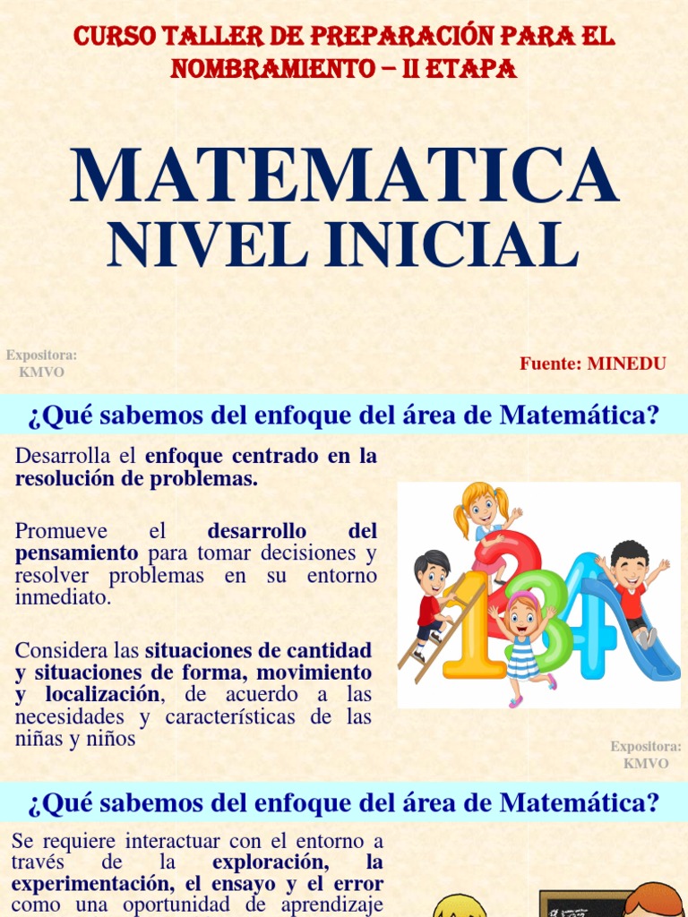 Matemáticas en el Nivel Inicial MINEDU | PDF | Aprendizaje | Matemáticas