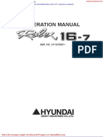Hyundai Robex 16 7 Operators Manual