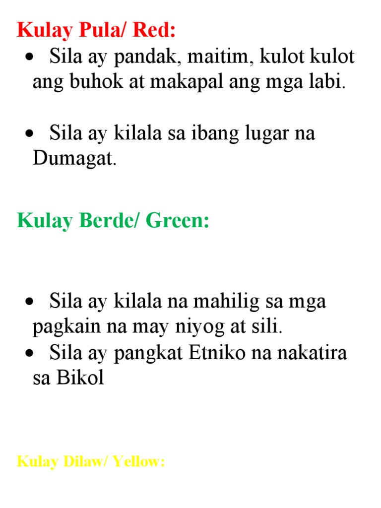 Kulay Pula | PDF