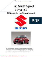 Suzuki Swift Sport Workshop Manual Rs416