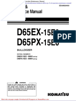 Komatsu Bulldozer D65ex PX 15 E0 Operation Maintenance Manual