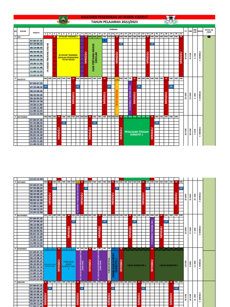 Kalender Sekolah | PDF