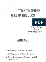 Introduction To Sphinx and Read The Docs