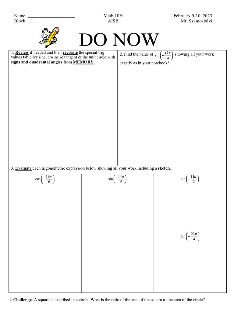 Finding all angles given trig value pdf