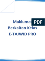 Maklumat Kelas Etajwid - Pro